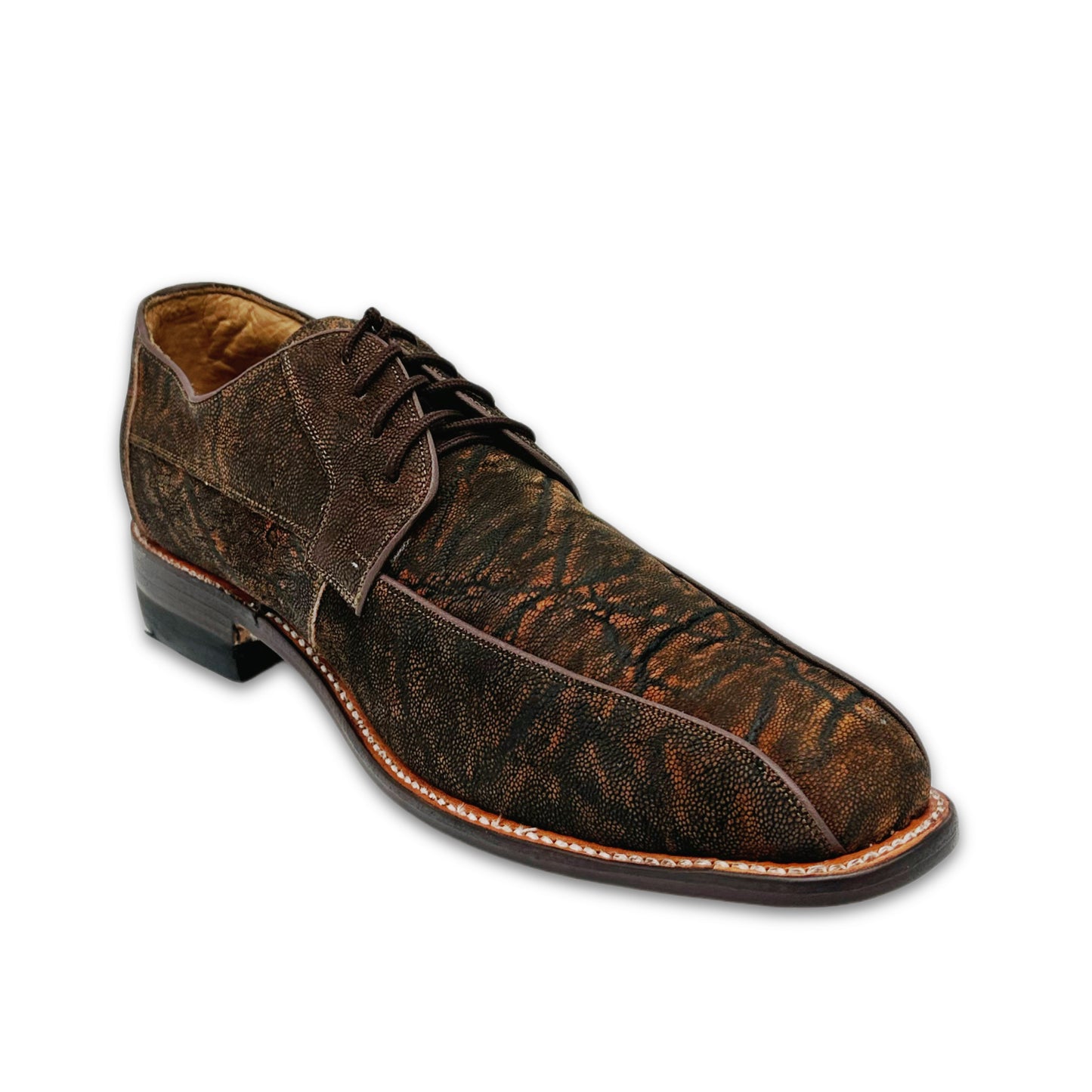 Draco Elephant Leather Lace-Up Dress Shoe