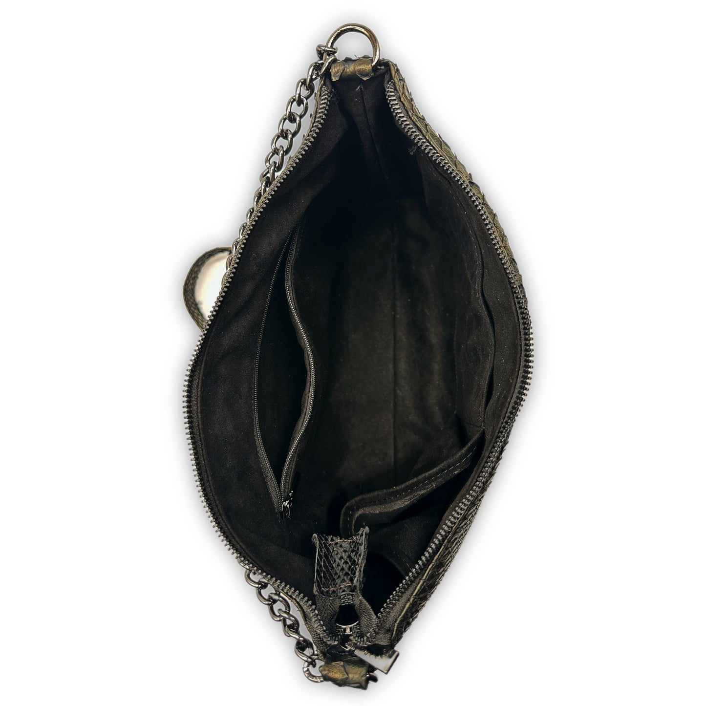 The Black Mamba Snakeskin Chain Purse