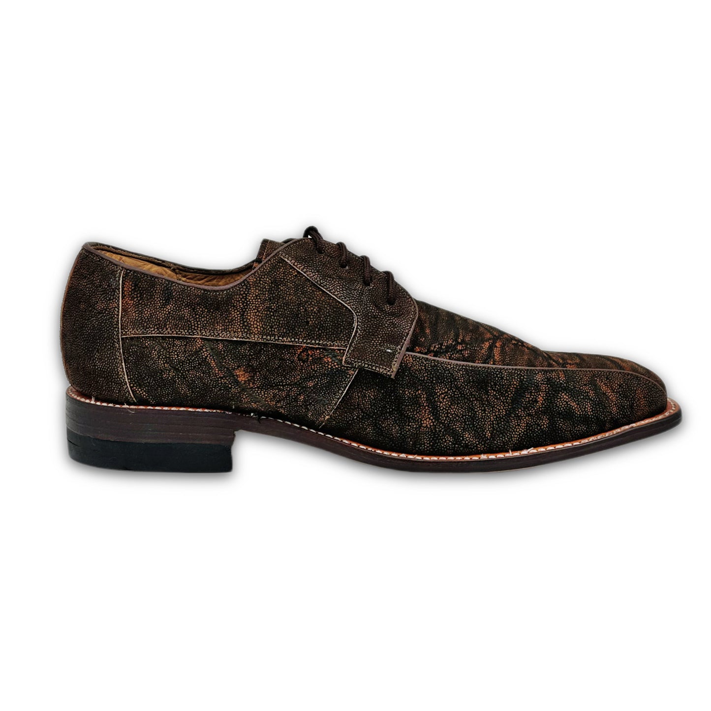Draco Elephant Leather Lace-Up Dress Shoe