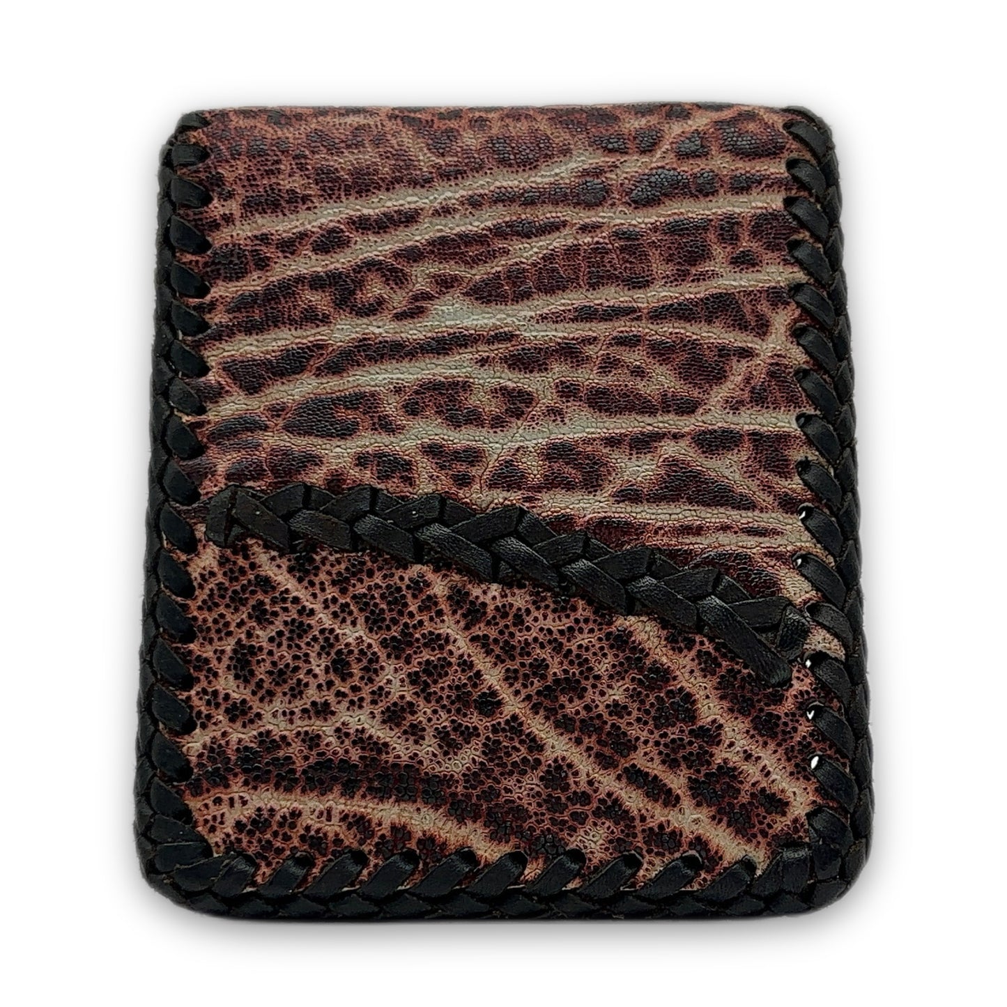 Cherry Wood Elephant Leather Wallet