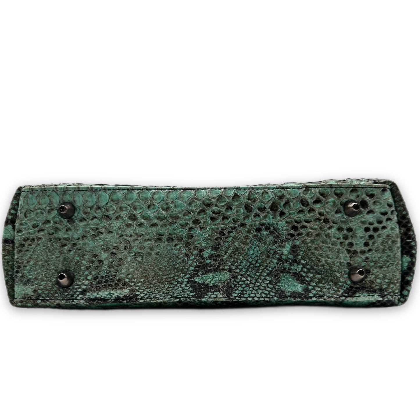 The Mint Snakeskin Chain Purse