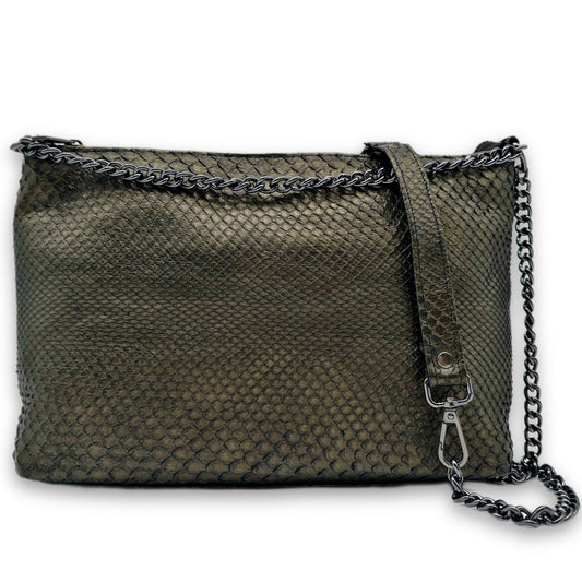 The Black Mamba Snakeskin Chain Purse