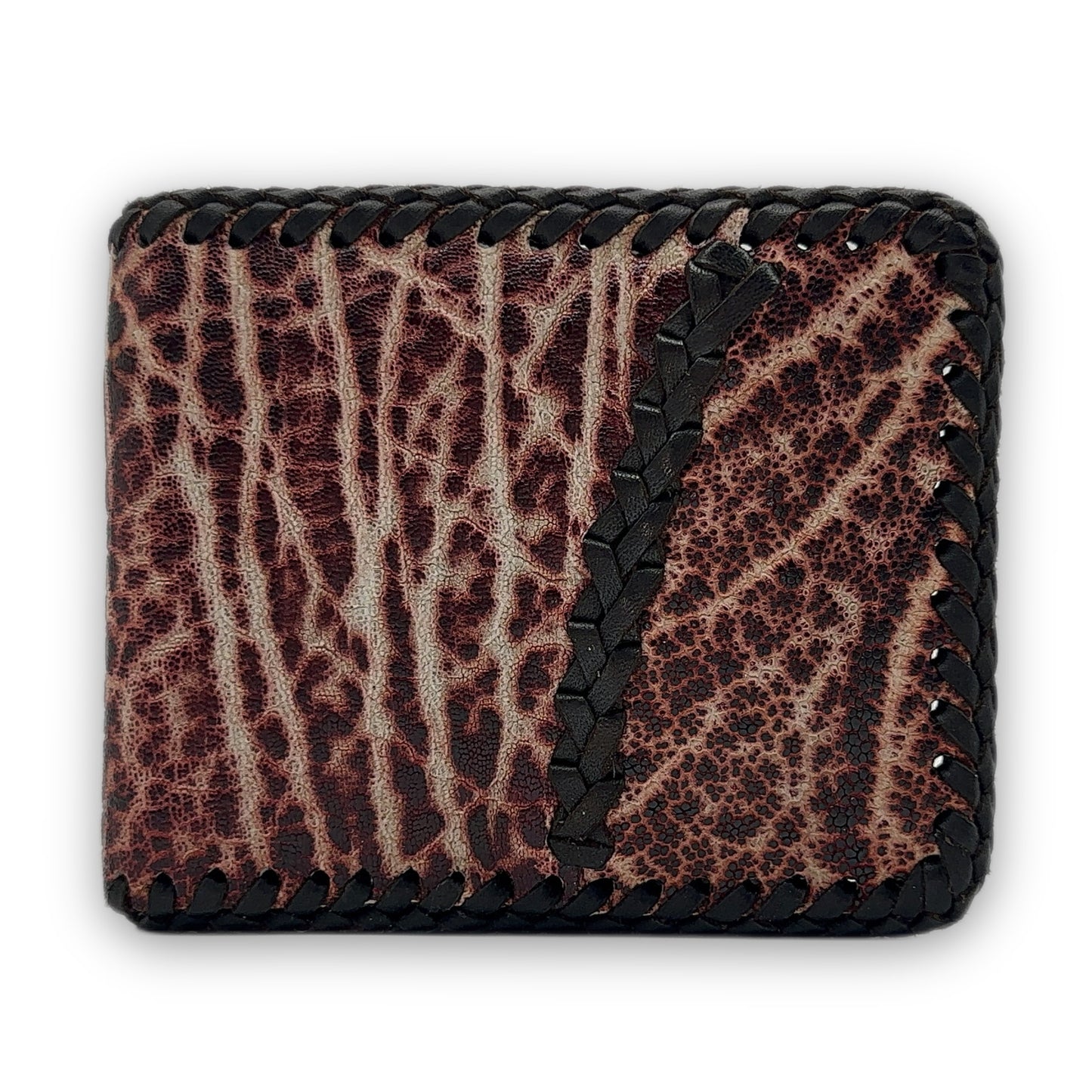 Cherry Wood Elephant Leather Wallet