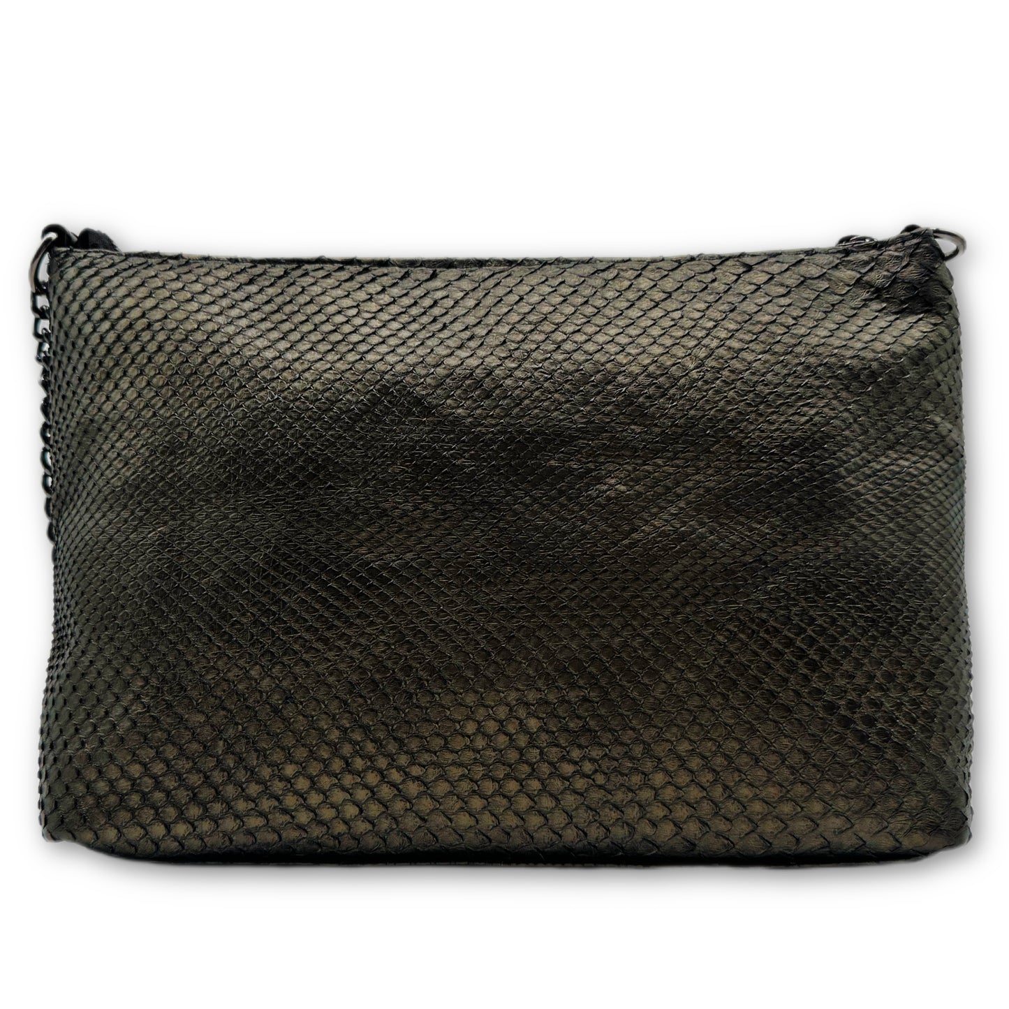 The Black Mamba Snakeskin Chain Purse