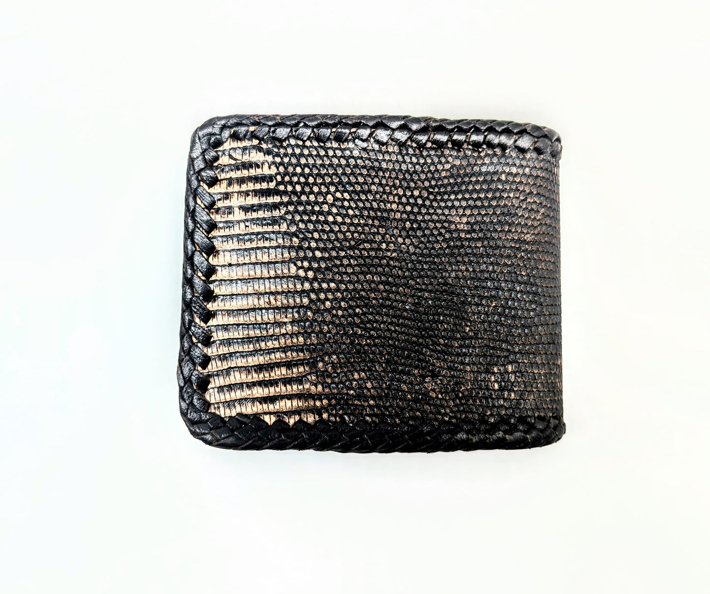 Lizard Leather Whipstitch Bifold Wallet, Bifold, 6 Card Slot, Cowboy Western Wallet, Men's Wallet, Leather Wallet
