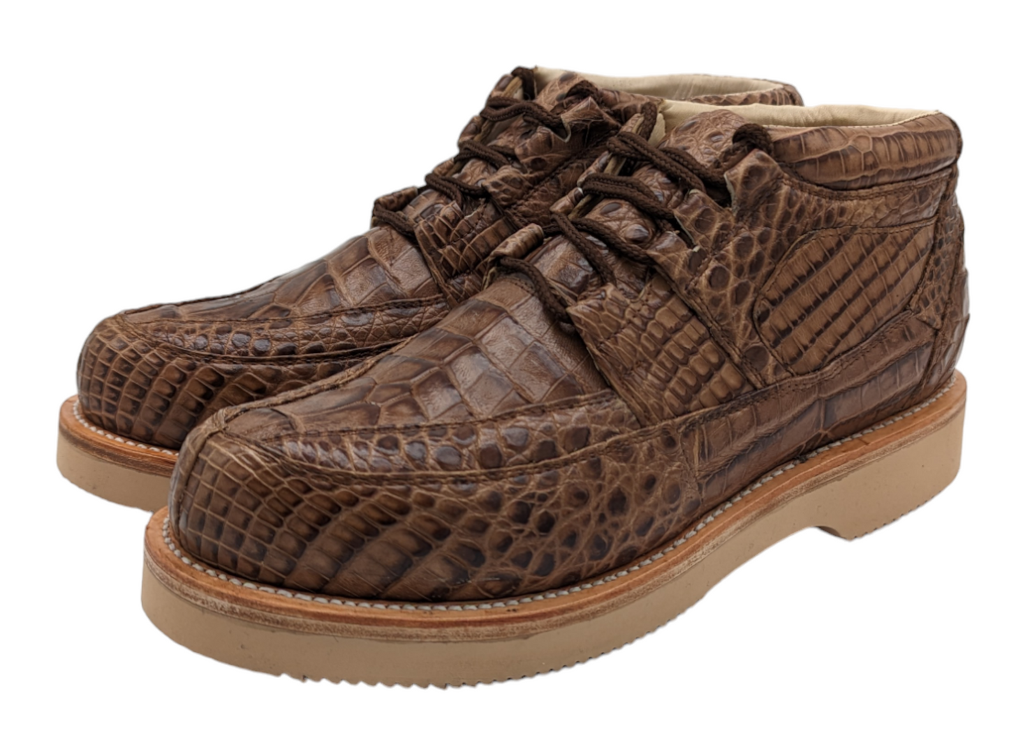 Men's Chestnut Alligator Goodyear Welt Sneaker Boots