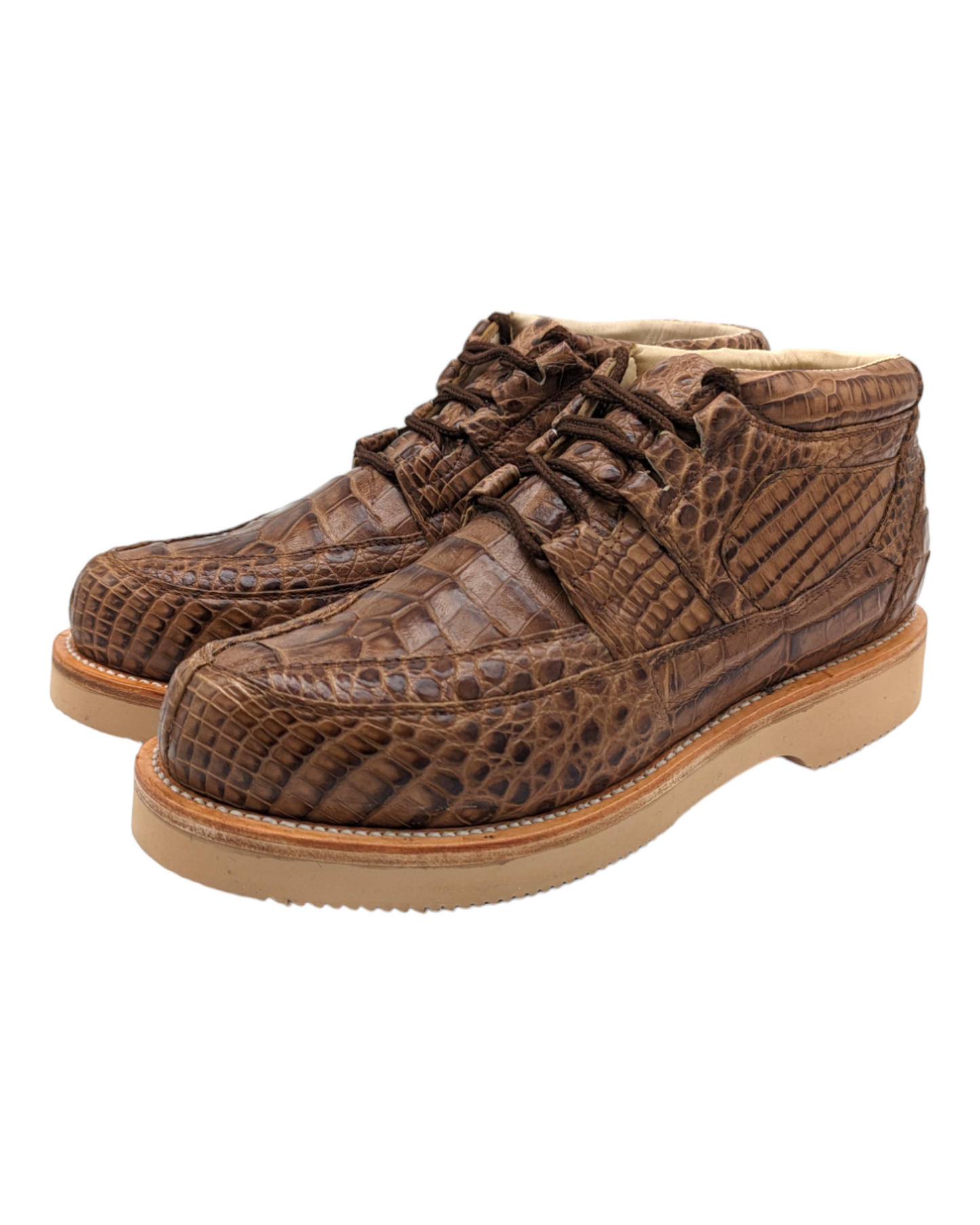 Men's Chestnut Alligator Goodyear Welt Sneaker Boots