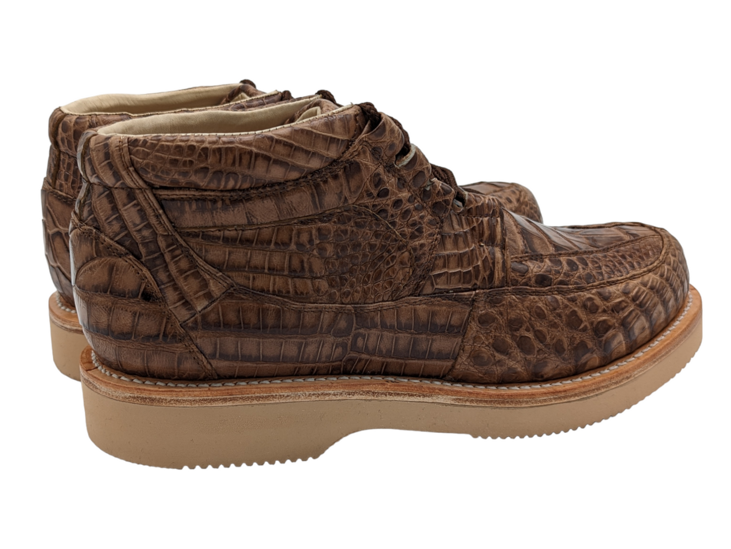 Men's Chestnut Alligator Goodyear Welt Sneaker Boots