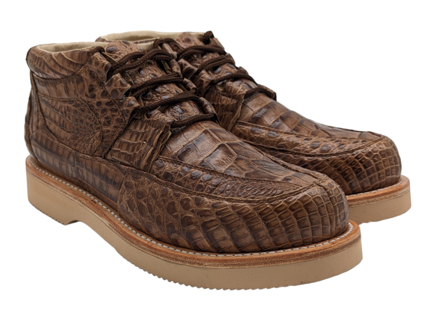 Men's Chestnut Alligator Goodyear Welt Sneaker Boots