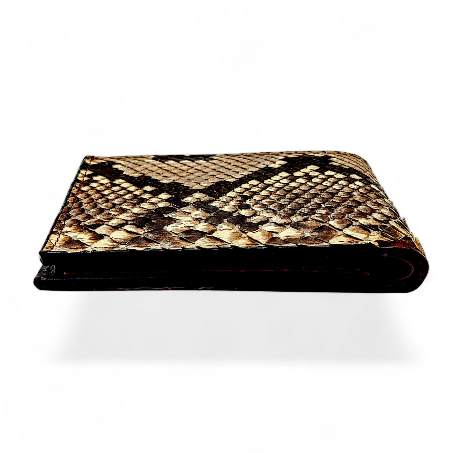 Natural Snakeskin Leather Western Wallet, Bifold Wallet, 6 card slot, Handmade Western Wallet, Cowboy Wallet