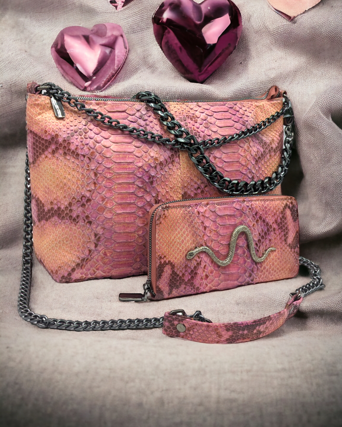 Dream in Pink Snakeskin Purse