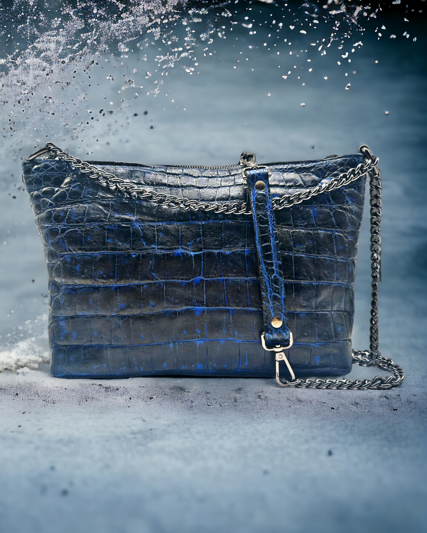 The Blue Lotus Alligator Purse