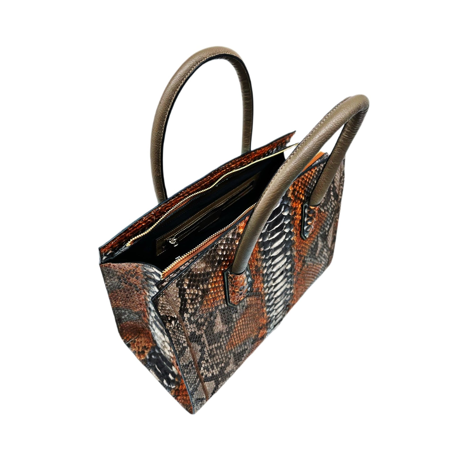 Amber Glow Snakeskin Tote - Sobék