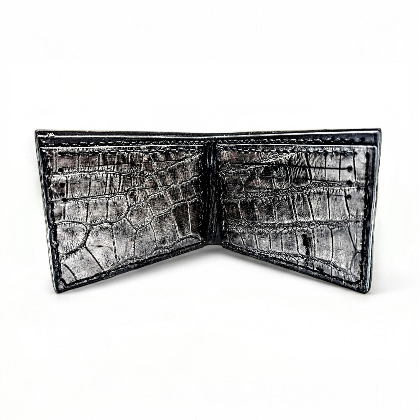 Men's Alligator Leather Wallet | Gift for him| Billfold Wallet | 6 card slot | Handmade Western Wallet | Cowboy Wallet| Sobek Leather
