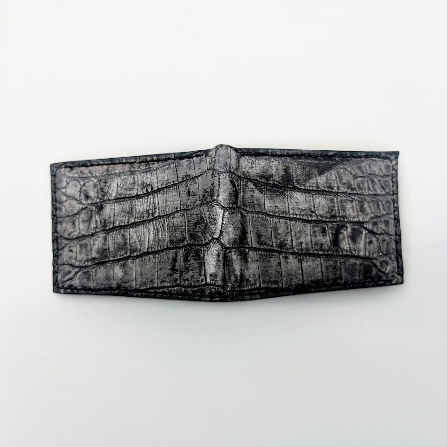 Men's Alligator Snakeskin Leather Slim Profile Wallet, Billfold Wallet, 6 card slot, Handmade Western Wallet, Wallet for Men, Gift for him