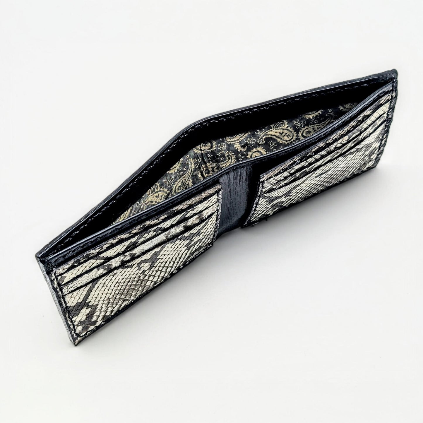 Men's Alligator Snakeskin Leather Slim Profile Wallet, Billfold Wallet, 6 card slot, Handmade Western Wallet, Wallet for Men, Gift for him