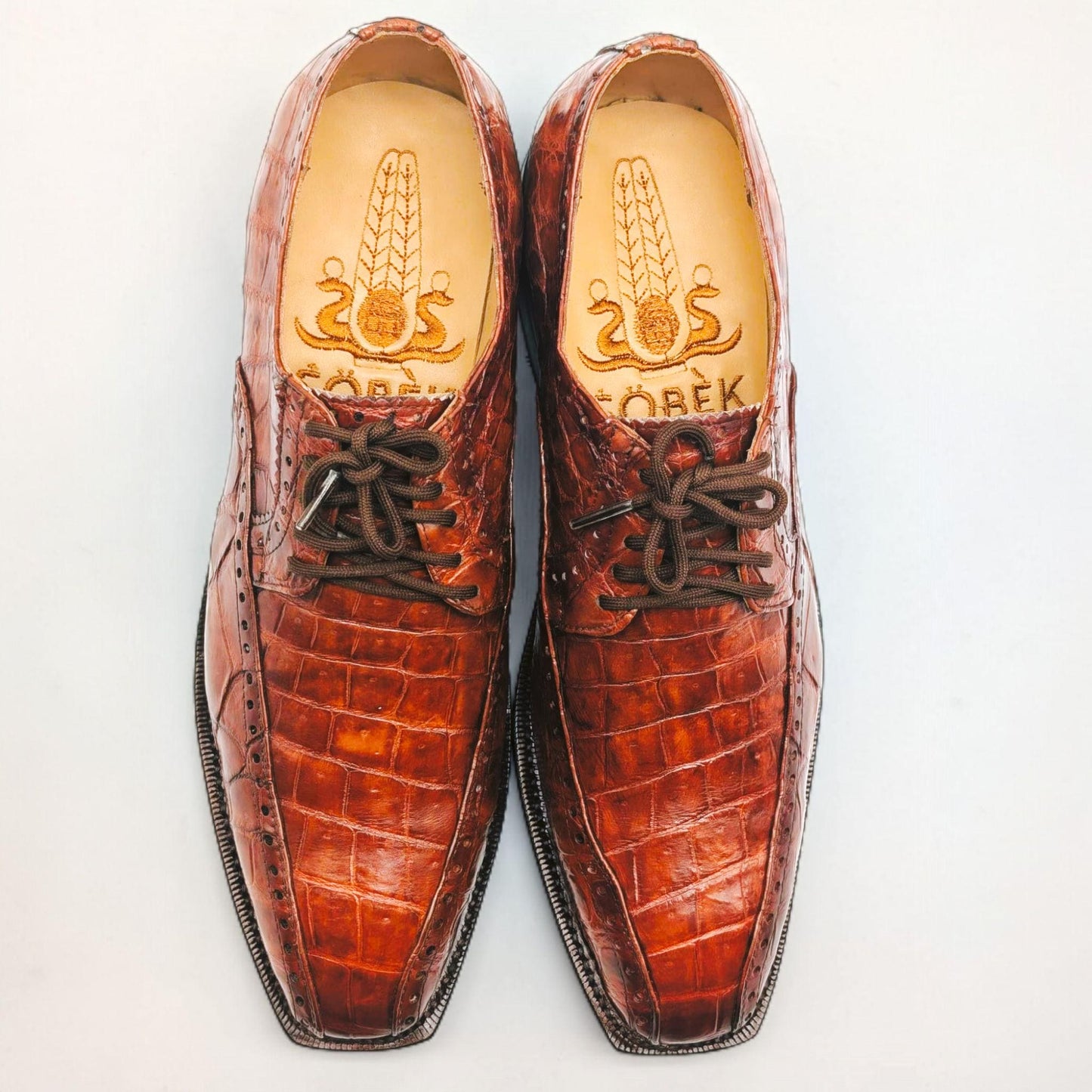 Men's Alligator Oxford Dress Shoed | Goodyear Welt| Size 11.5 US In Stock - All Others Custom Orders | Luxury Dress Shoes