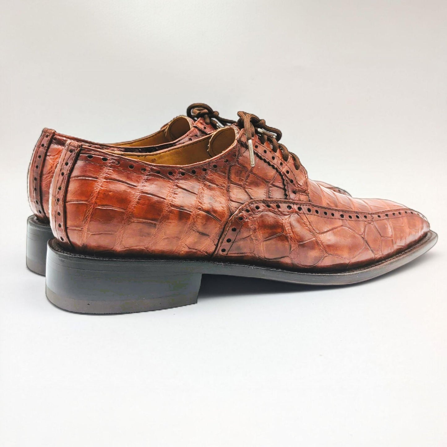 Men's Alligator Oxford Dress Shoed | Goodyear Welt| Size 11.5 US In Stock - All Others Custom Orders | Luxury Dress Shoes