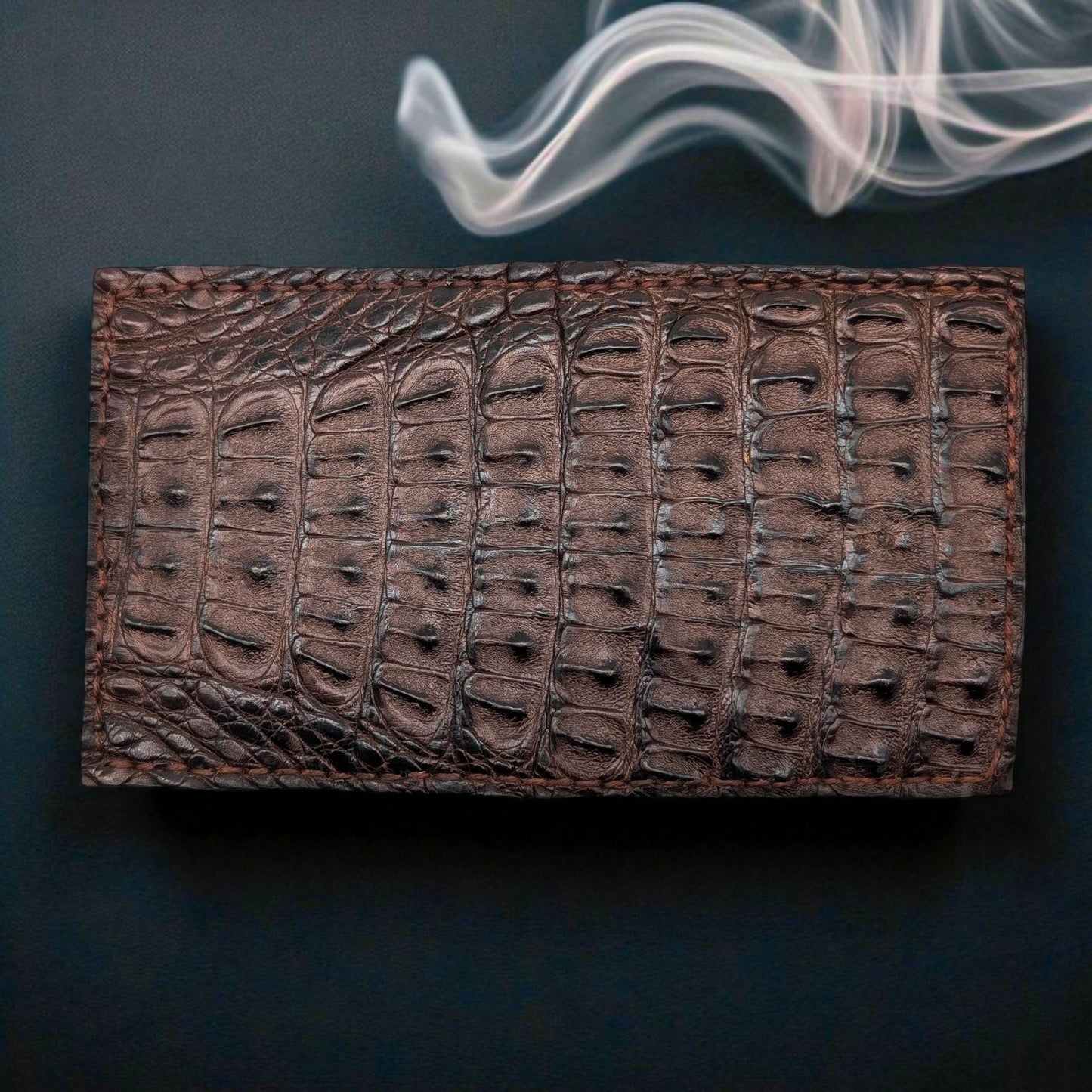 Men's Alligator Leather Money Clip Wallet 3 Card Slots, Hidden Pocket, Luxurious Poplin Lining, Handmade, Wallet for Men, Gift for him