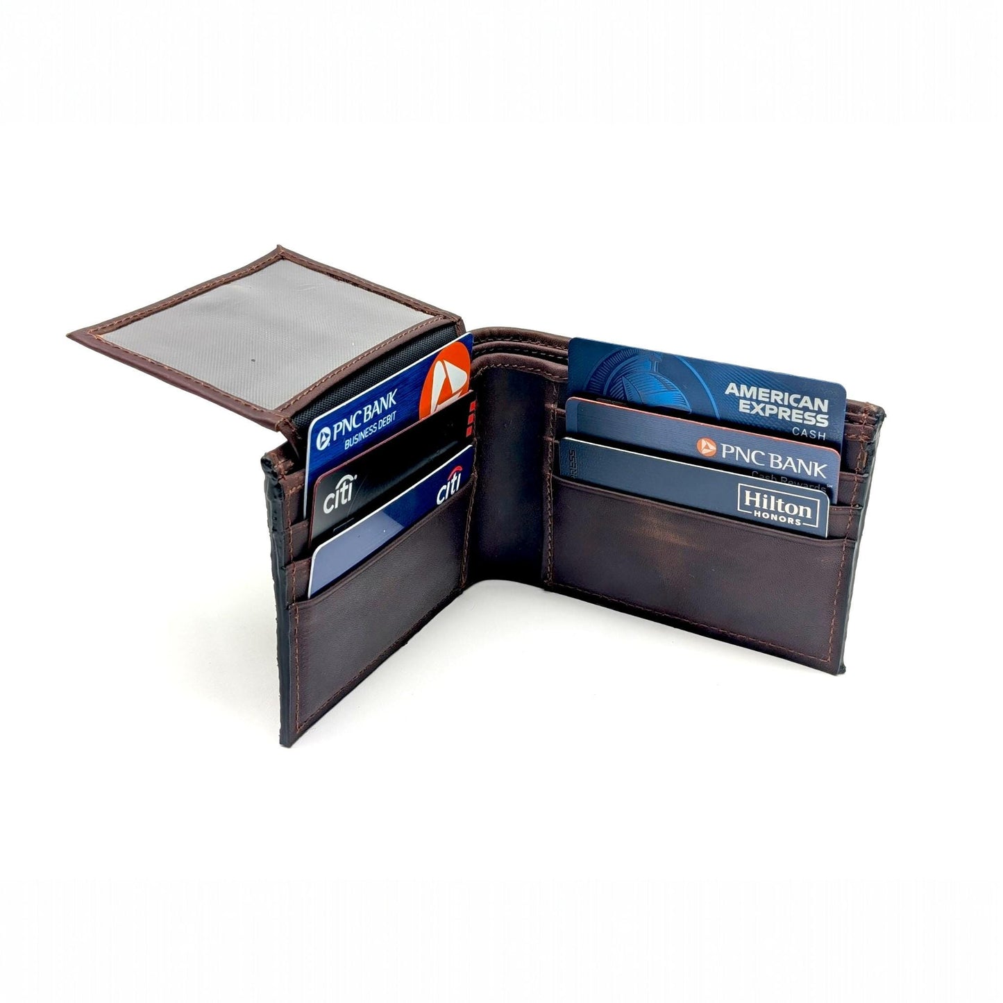 Men's Handmade Snakeskin Billfold Wallet with Window ID Exotic Leather, 6 Card Slots, Dual Bill Compartment, Slim Wallet, Gift for him