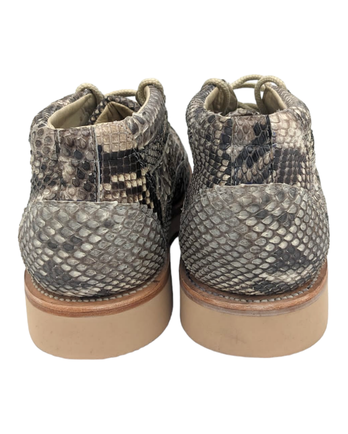 Men's Natural Snakeskin Sneaker Boots