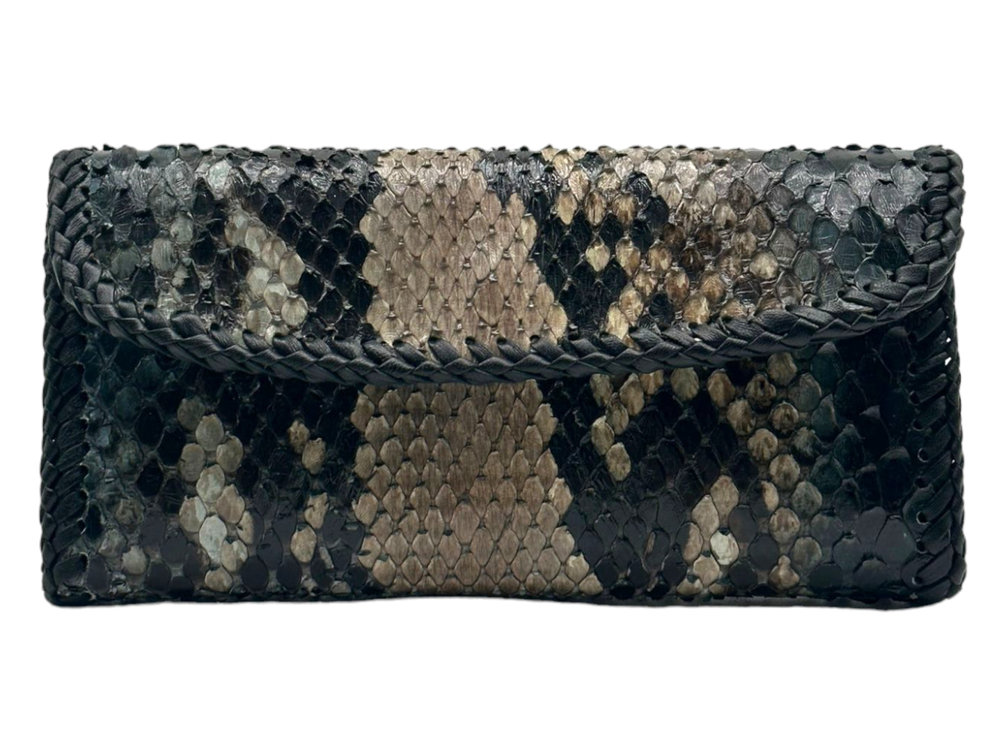 snakeskin clutch