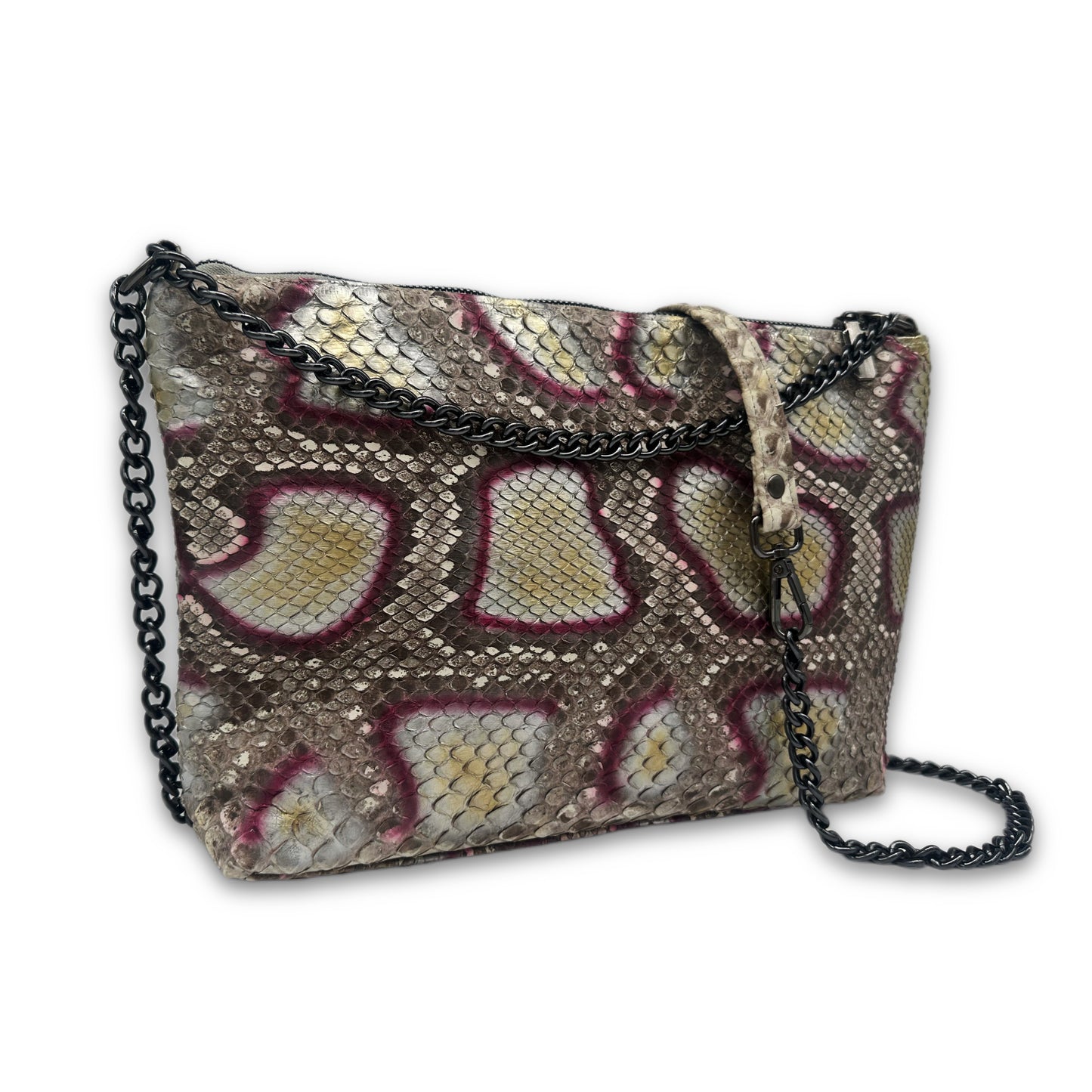 The Ambrosía Snakeskin Chain Purse