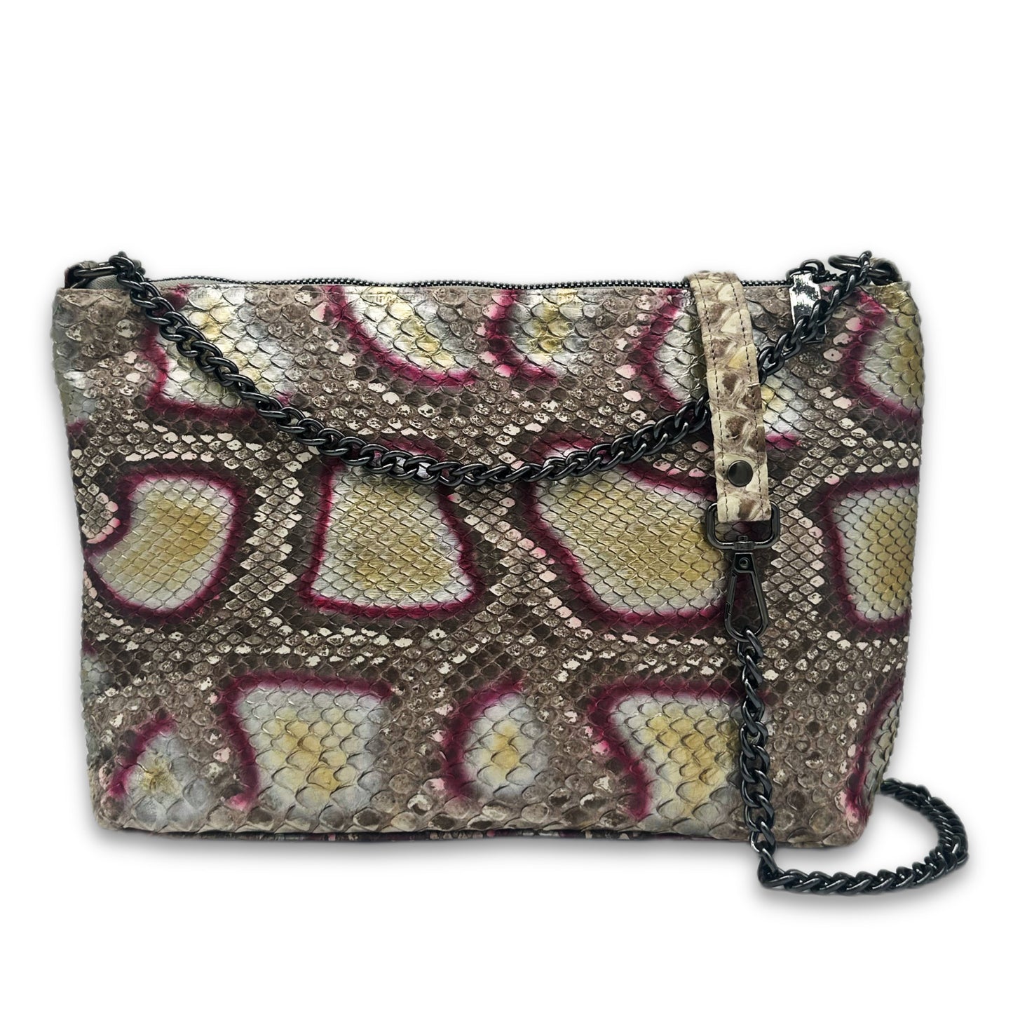 The Ambrosía Snakeskin Chain Purse