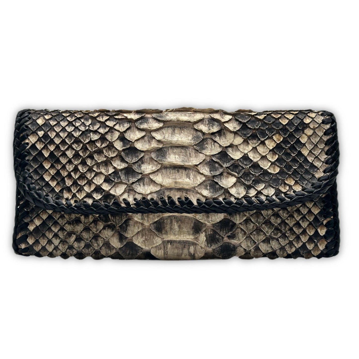 snakeskin clutch