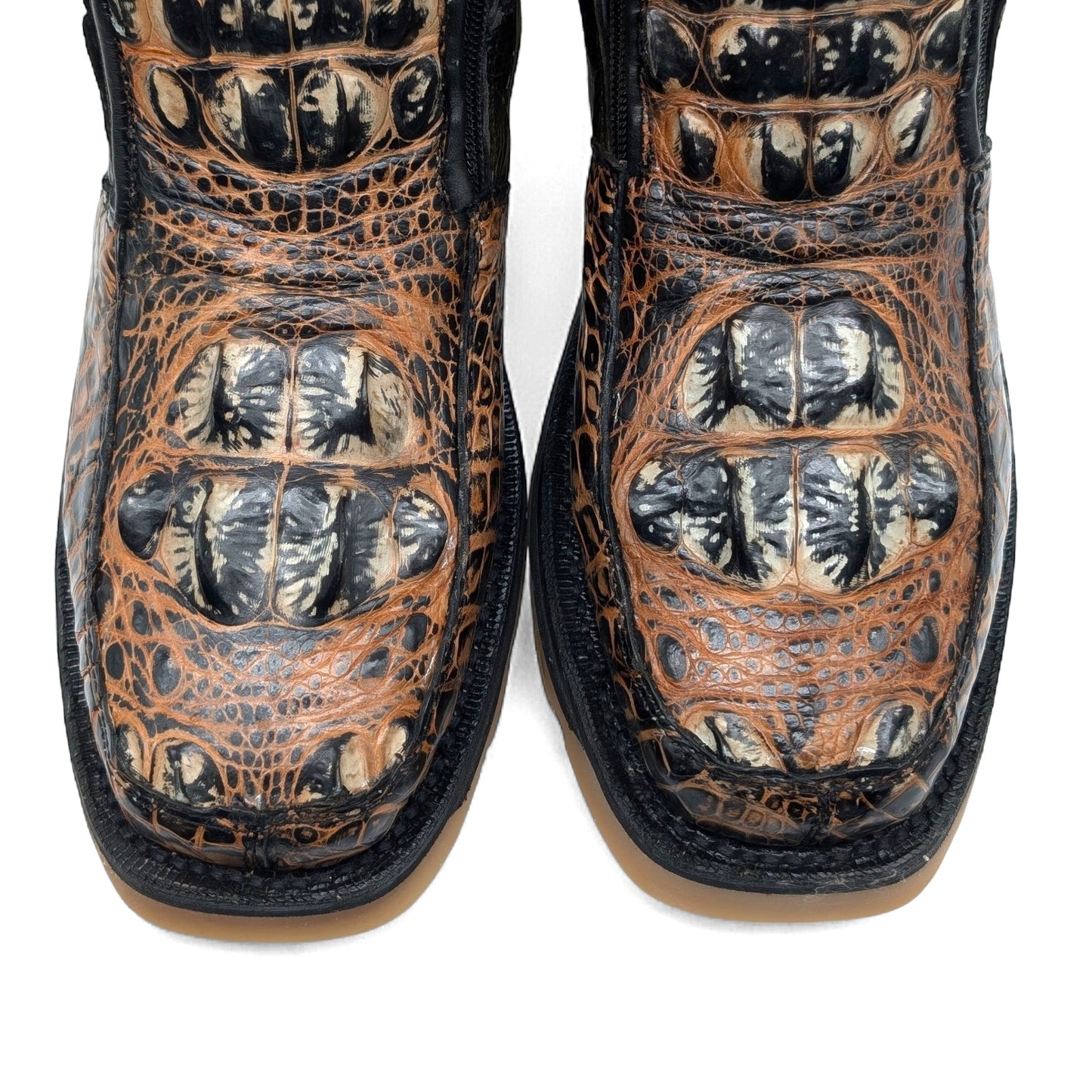 Sobek Leather – One-of-a-Kind Alligator Hornback & Ostrich Boots | Men’s 10 US (29 cm)