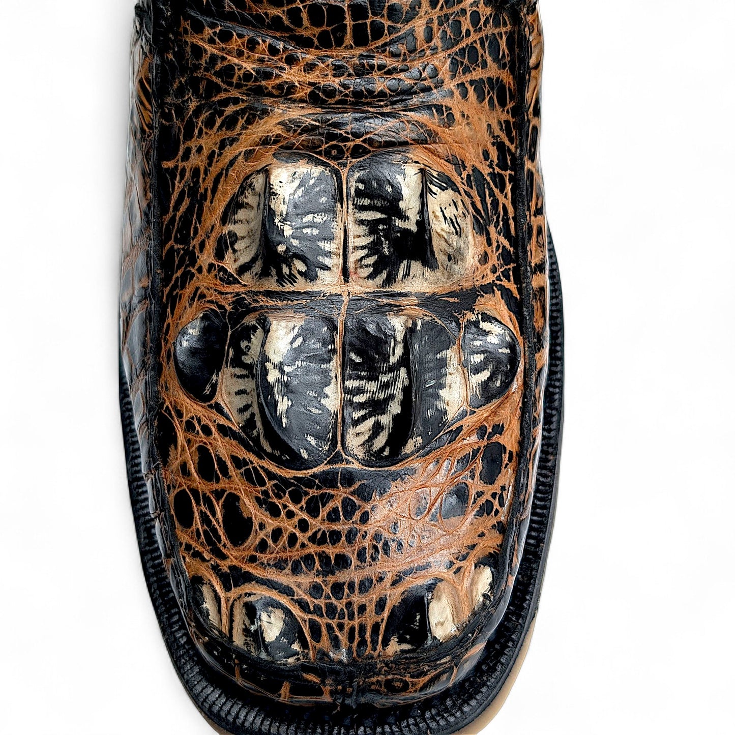 Sobek Leather – One-of-a-Kind Alligator Hornback & Ostrich Boots | Men’s 10 US (29 cm)