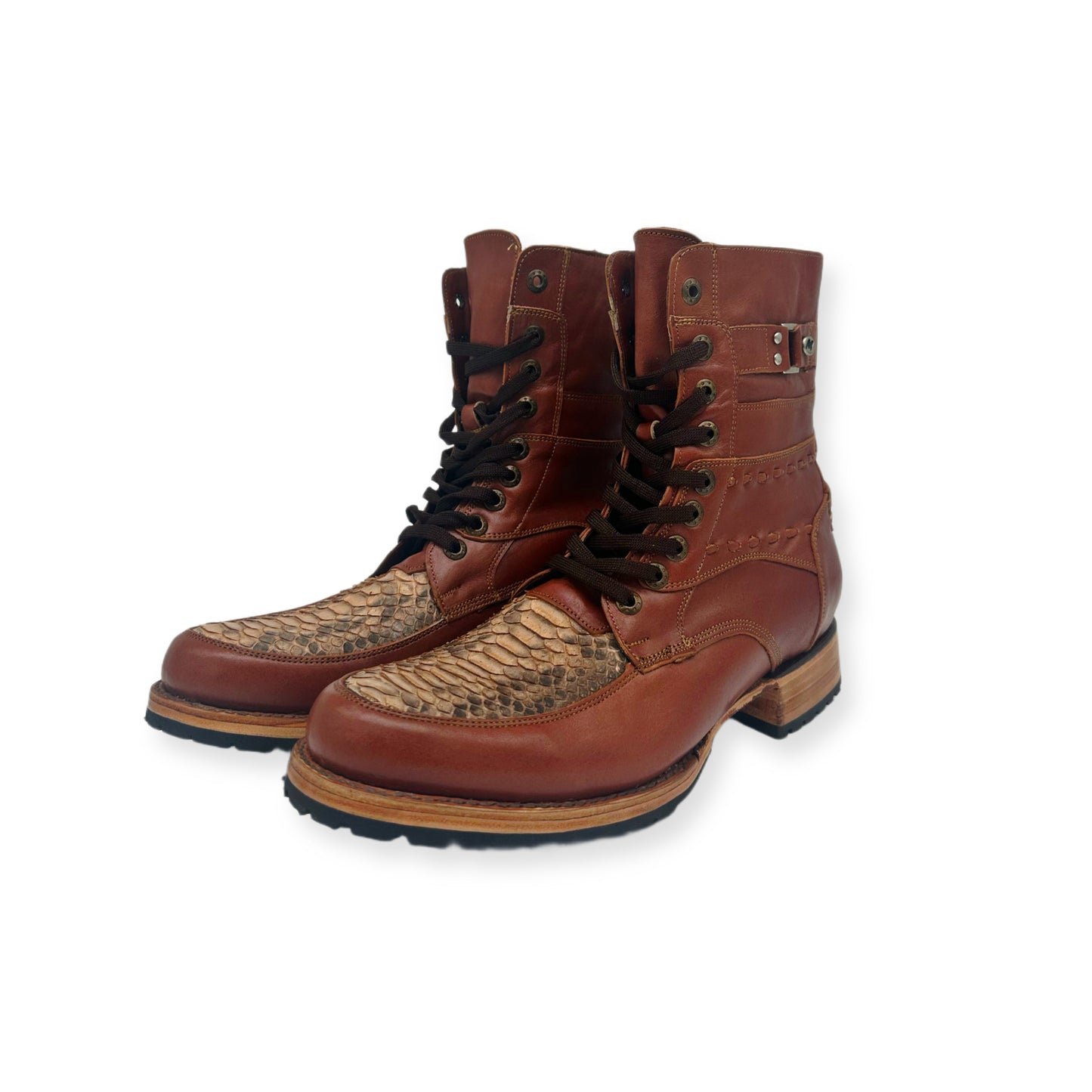 Python Snakeskin Expedition  Lace-Up Hiking Boots