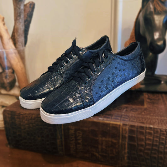ostrich croco sneakers