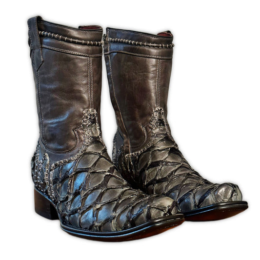 Sobèk's Gunmetal Grey Goodyear Welt Pirarucu Boots