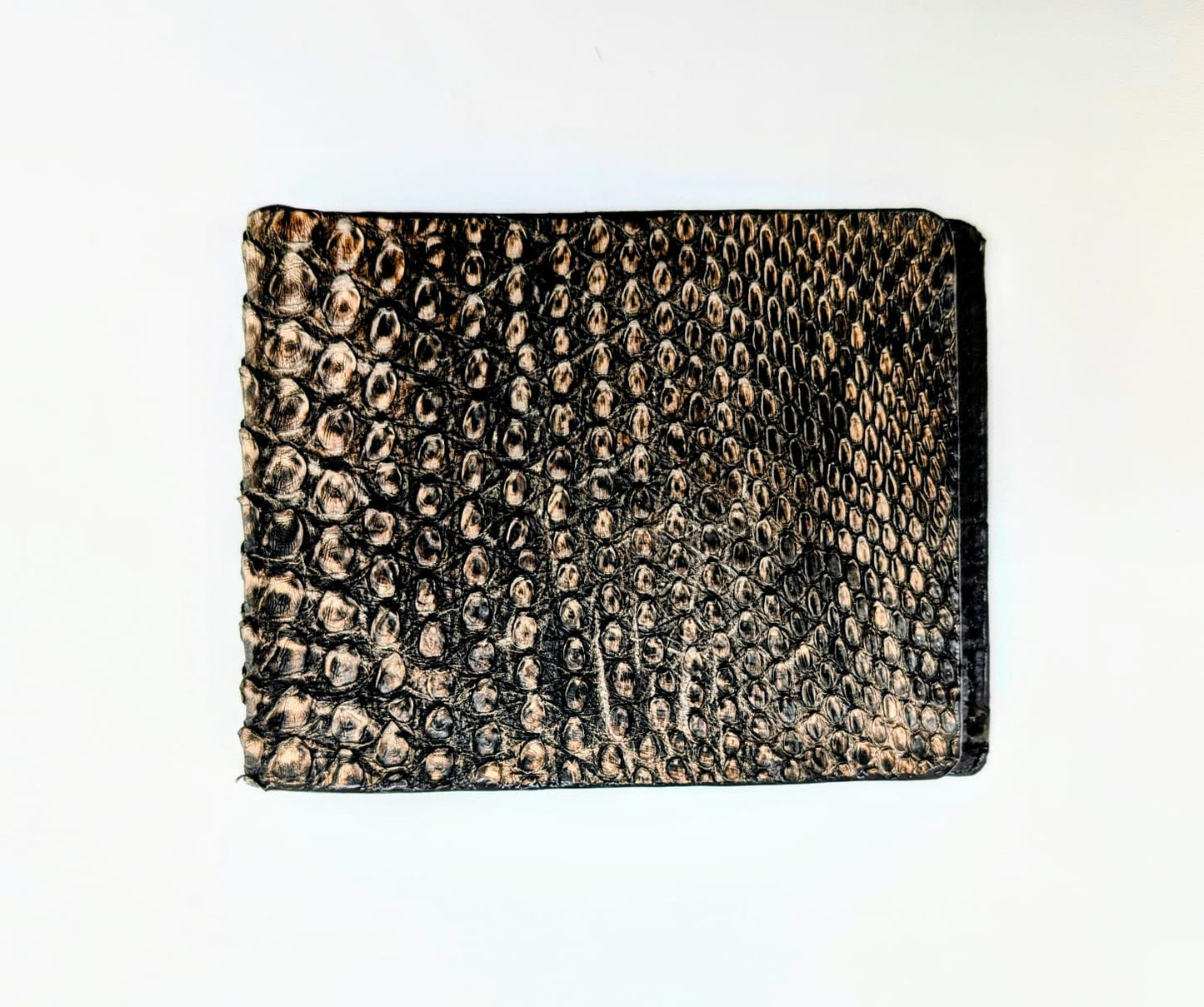 Cobalt Snakeskin Leather Western Wallet, Bifold Wallet, 6 card slot, Handmade Western Wallet, Cowboy Wallet