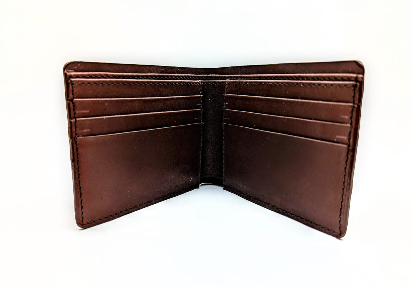 Copper Alligator Leather Western Wallet, Bifold Wallet, 6 card slot, Handmade Western Wallet, Cowboy Wallet