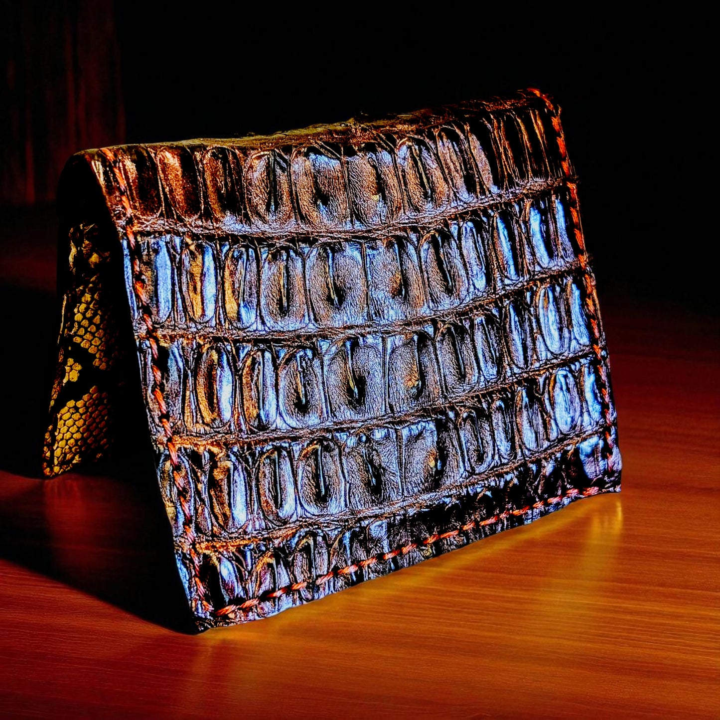 Genuine Alligator Tail & Snakeskin Wallet – Slim Exotic Bifold | Handmade by Sobek