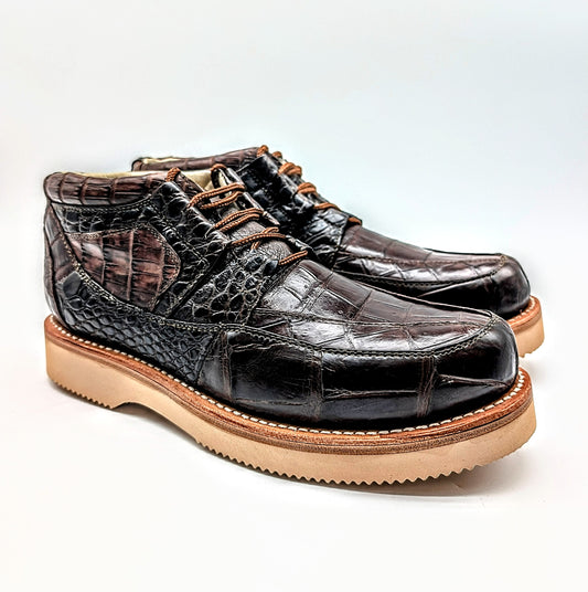 Men's Mahogany Alligator Goodyear Welt Sneaker Boots