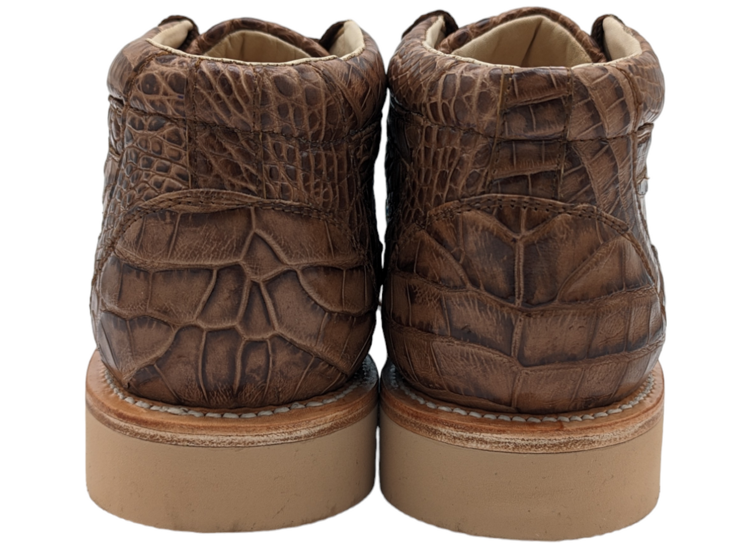 Men's Chestnut Alligator Sneaker Shoes