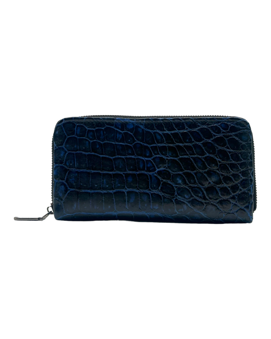 The Blue Lotus Alligator Wallet