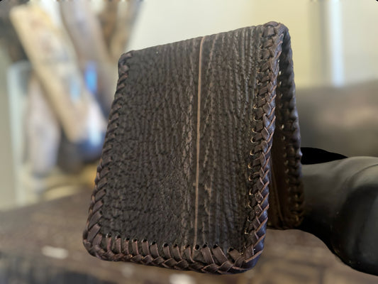 Ebony Black Shark Leather - Men's Wallet