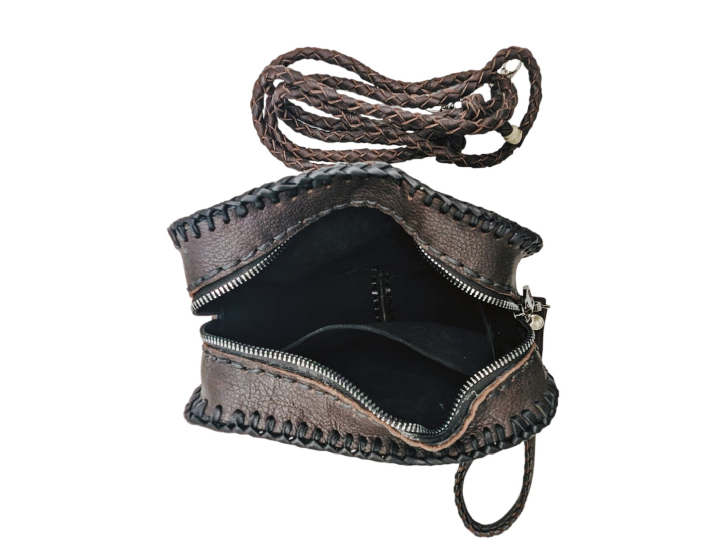 Alligator Patchwork Toiletry Bag with Obsidian Stone - Sobék