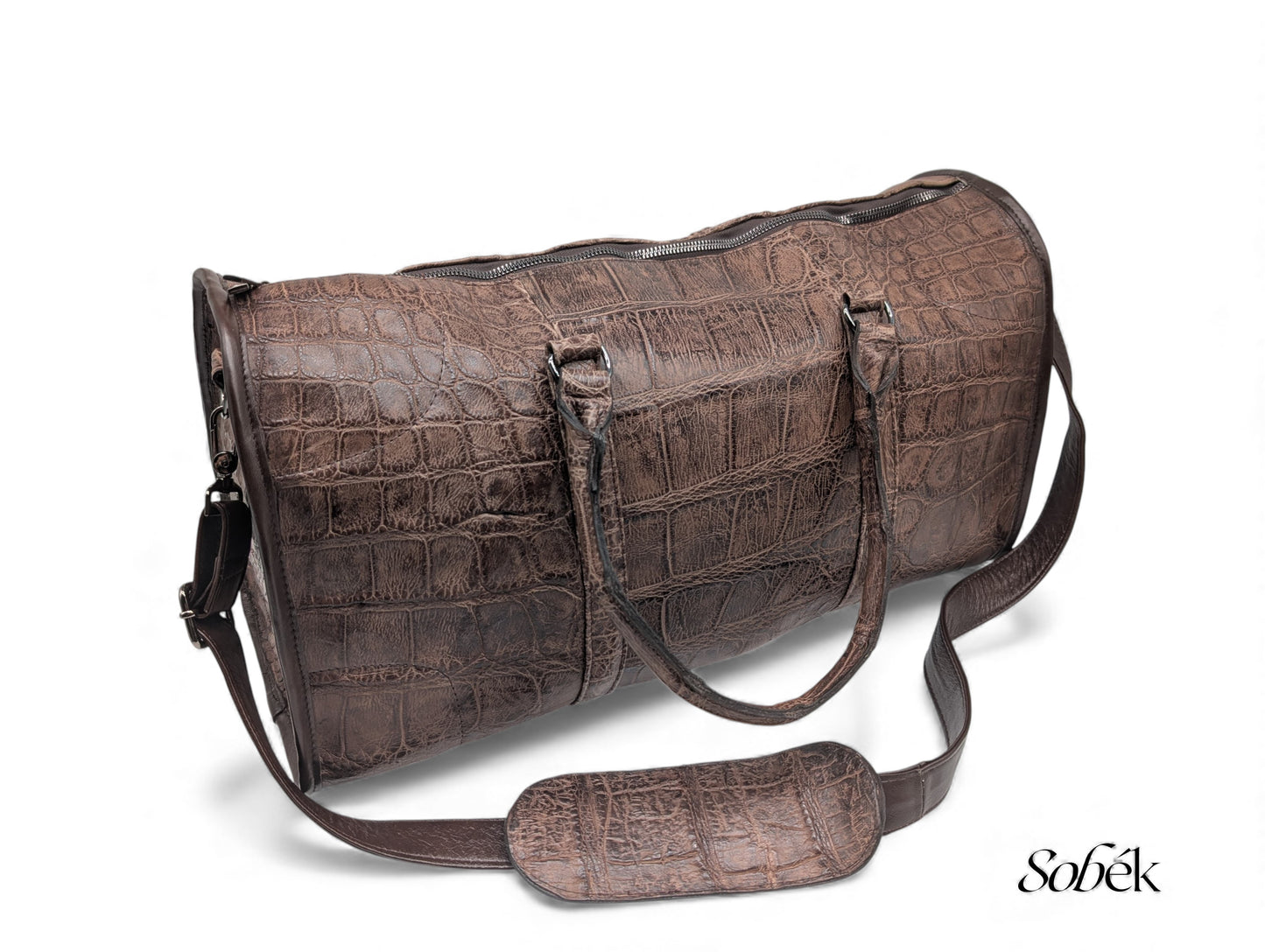 Genuine Full Alligator Leather Duffel Bag – Luxury Travel Weekender