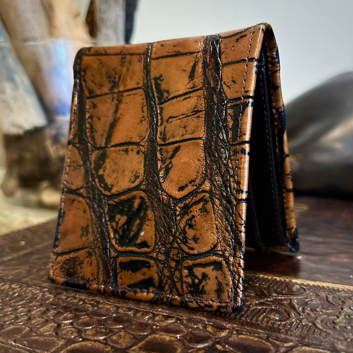 Coffee Brown Alligator Men's Wallet