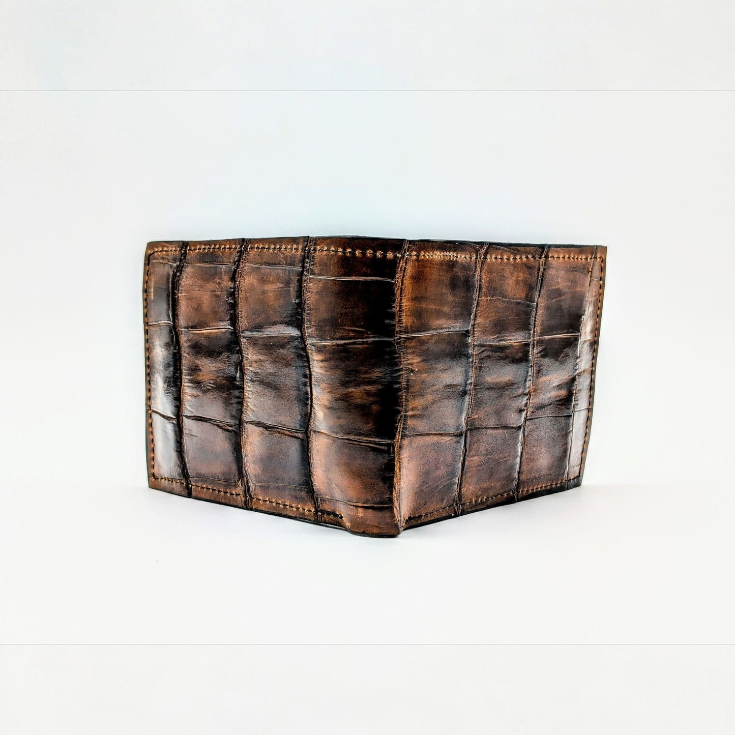 Handmade Alligator Leather Wallet – Luxury Bifold with 6 Card Slots and Dual Bill Compartment