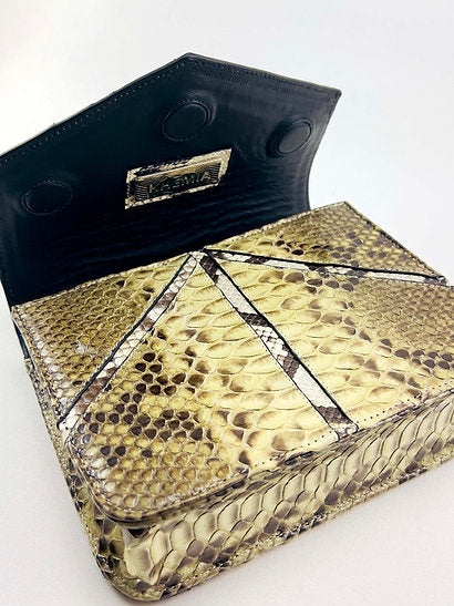 Scarab Snakeskin Crocodile Crossbody Bag