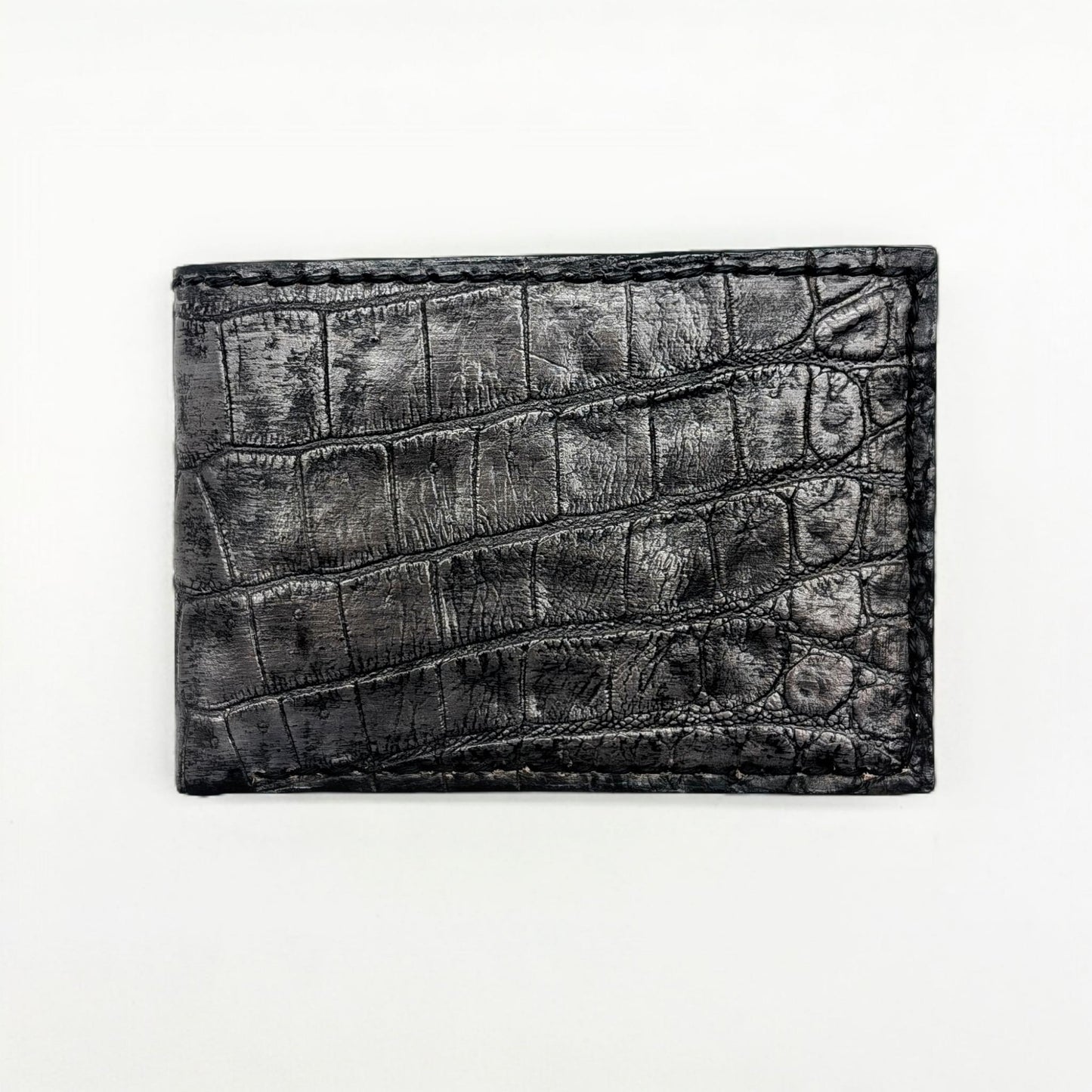 Men's Alligator Snakeskin Leather Slim Profile Wallet, Billfold Wallet, 6 card slot, Handmade Western Wallet, Wallet for Men, Gift for him