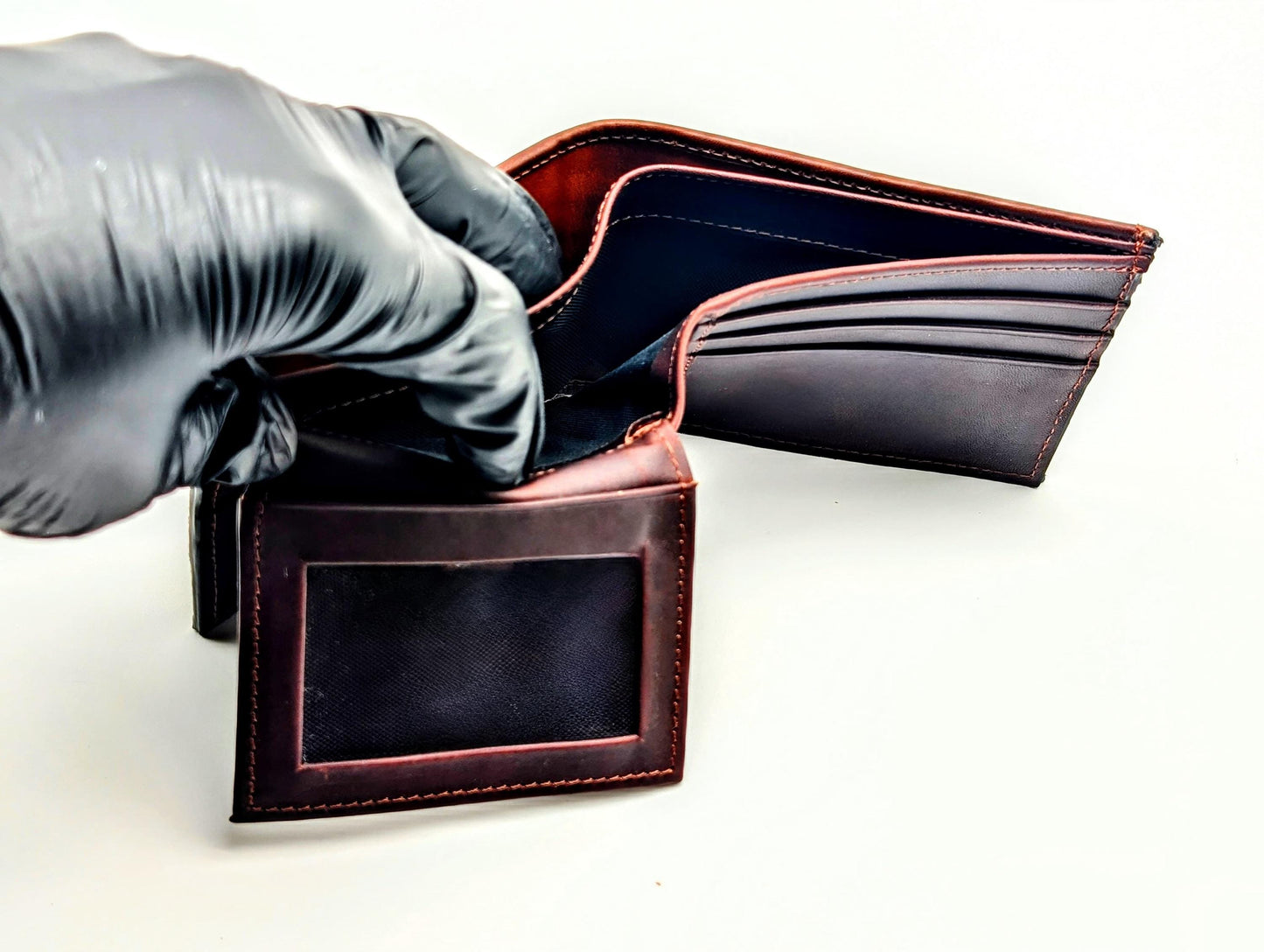 Men's Handmade Snakeskin Billfold Wallet with Window ID  Exotic Leather, 6 Card Slots, Dual Bill Compartment, Slim Wallet, Gift for him