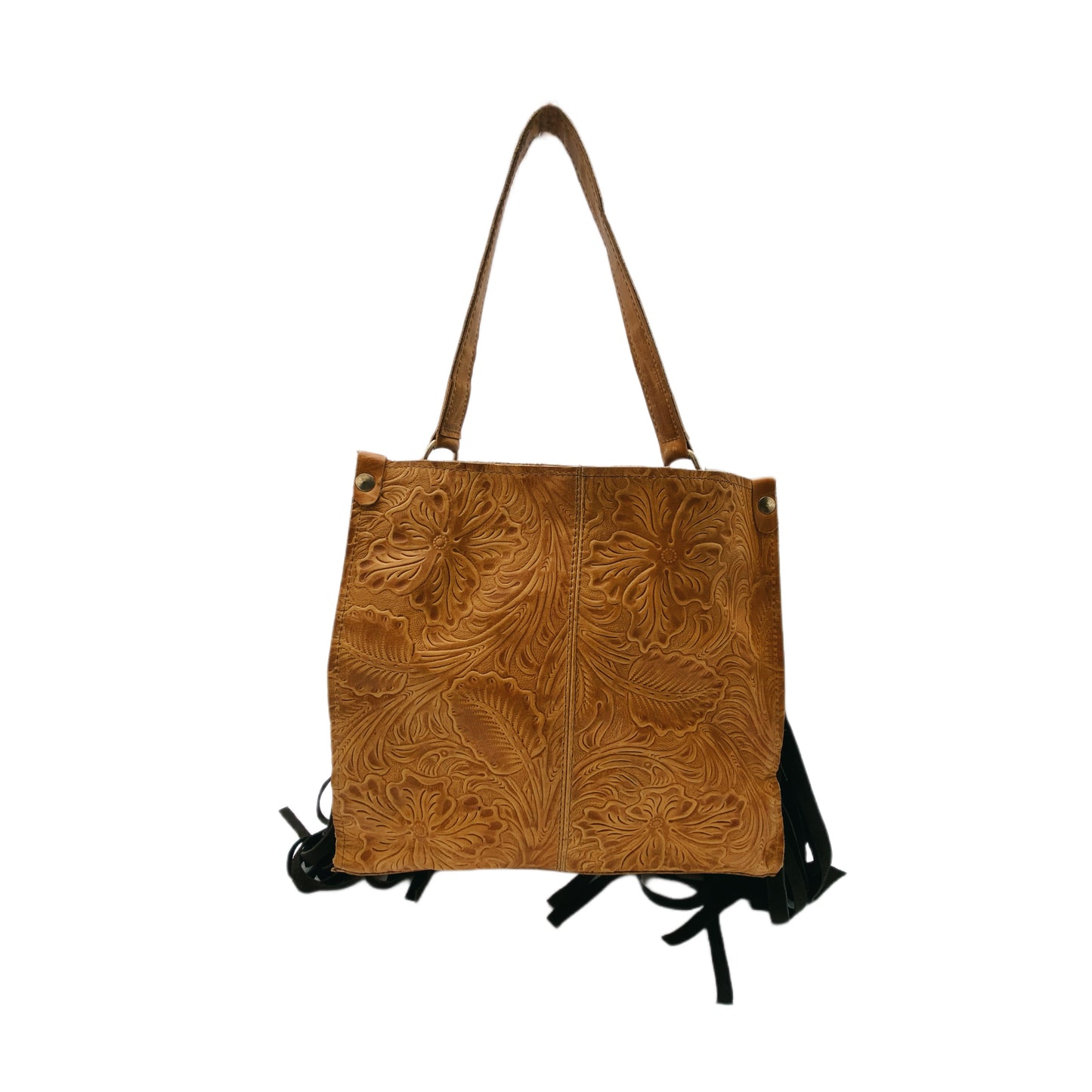 Outlaw Duotone Cowhide Fringe Crossbody Tote