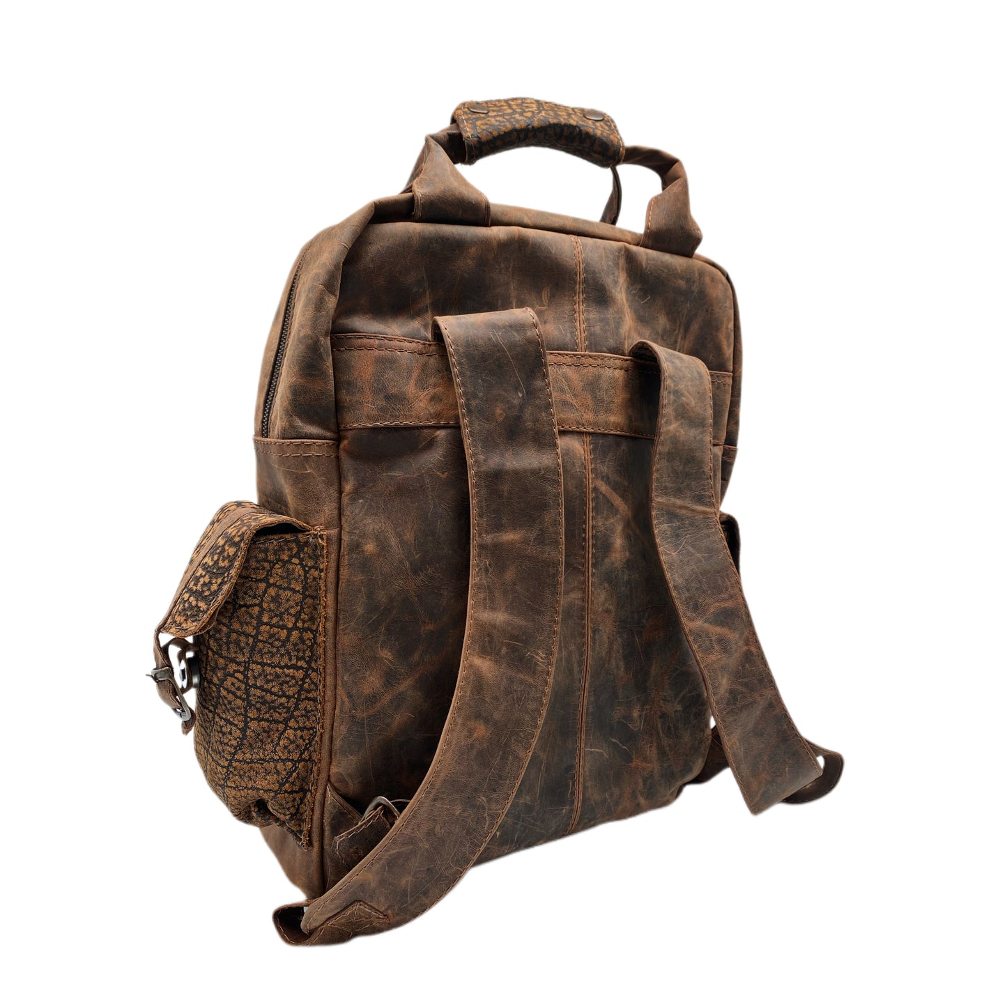 Expanse Carry Hiking Embossed Genuine Leather Backpack